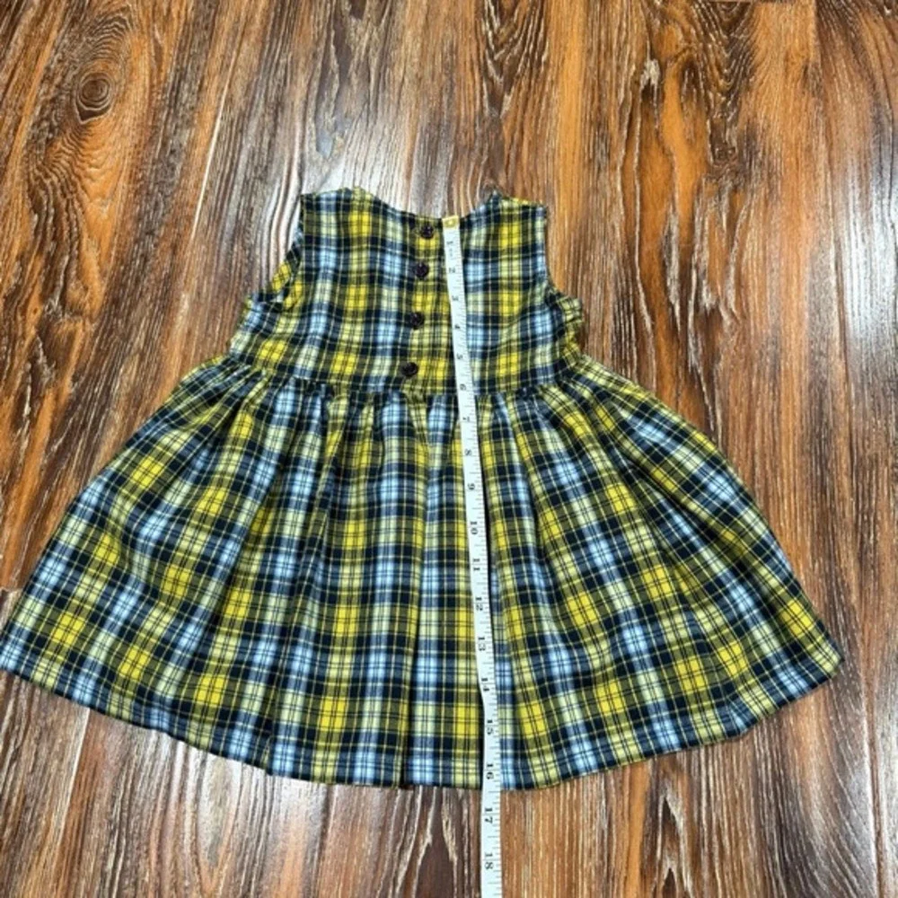 VTG OshKosh B'gosh & Childrens Place Plaid‎ Dress Bundle Red Yellow Girls 18-24M